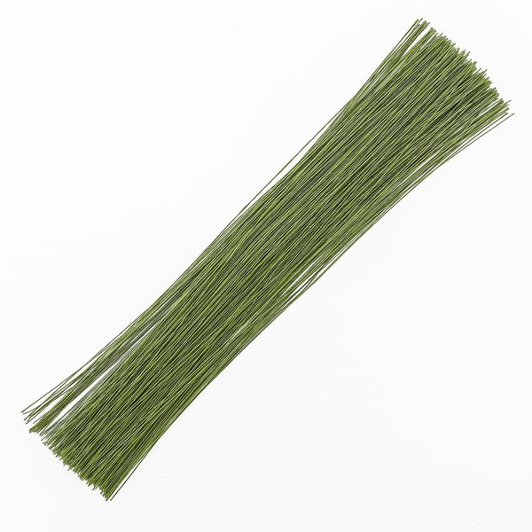 Florist Wire,300 Pcs 26 Gauge Floral Wire,Dark Green Floral Wire for Crafts Bouquet Stem Wrapping Wreath Making Supplies Flower Arrangement Supplies (14 Inch)