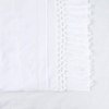 Boho Pillow Shams Standard White Tassel Pillowcase Macrame Set of 2 Fringe Crochet Decorative Tufted Cute Elegant Pretty 100% Cotton Romantic 20x26 Pillow Cover