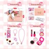 Girl Toys 36Pcs Girl Wallet,Little Girl Cosmetics, Girl Princess Toys Include Handbag, Wallet, Mobile Phone, Key,Children's Birthday Gift, Suitable for Girls Over 3 4 5 6 7 8 Years Old (Cosmetic Bag)