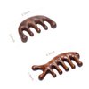 2 Pack Wooden Scalp Massage Comb, Carelax Wooden Wide Tooth Hair Comb Head Tool Meridians Scalp Massage, Natural Wood Comb