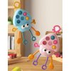Yummy Baby Montessori Sensory Toy for Babies, Silicone Pull String Teething Toy, Perfect for Entertaining Baby While Developing Motor and Sensory Skills (Pink Octopus)