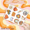 96PCS Groovy 70s Temporary Tattoos Birthday Party Decorations Favors Flower Power Good Vibes Retro Cute Tattoos Sticker Gift for Kids Boys and Girls, Prizes Themed Baby Shower Supplies