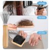 TIESOME Hair Brush Cleaner, Hairbrush Cleaner Tool with Stainless Steel Rake, Mini Hair Brush Remover, Small Hair Dirt Remover Brush for Home and Salon Use