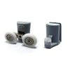 Smooth 4x Twin Top Double 4x bottom hooks Shower Door Rollers/Runners 25mm wheels Diameter