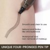 BINGBRUSH 1Pcs Eyebrow Pencil Micro 4 Point Ink Pen by Brow Stylist - Eye Makeup Lift & Snatch Eyebrow Pen Kits Long-Lasting Waterproof Natural Eyebrow Hair (04# Gray brown)