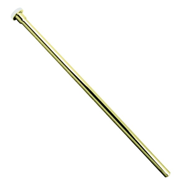 Westbrass D123-03 3/8" x 12" Brass Flat Head Toilet Riser Supply Line, Polished Brass