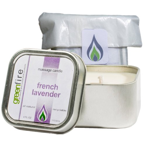 Greenfire French Lavender All Natural Massage Oil Candle (Size: 4 fl. Ounce)