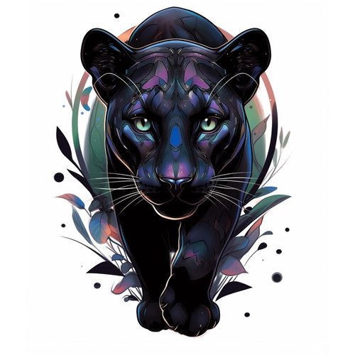 Dopetattoo 6 sheets Temporary Tattoos Panther for Men Temporary tattoo for Women Neck Arm Chest for Woman