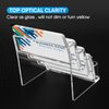 MaxGear Clear Business Card Holder 4 Pocket Business Card Display, Acrylic Business Card Stand for Desk or Counter with 4 Tier, 320 Card Capacity, 2 Pack