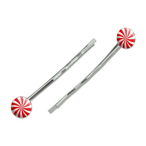 Peppermint Swirl Bobby Pins Barrettes Hair Styling Clips