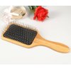 JYHY Keratin Oil Infused Wooden Brush - Natural Hair Detangler for Improved Growth, SPA Massager with Metal Pins