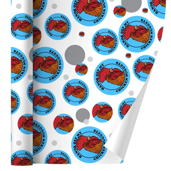 GRAPHICS & MORE Hands Off My Chicken Nuggets Funny Humor Gift Wrap Wrapping Paper Roll