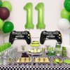 Video Game Party Balloons for Boys 11th Birthday Decorations- 2 Packs Game Controller Mylar Balloons with Green Number Balloons 11