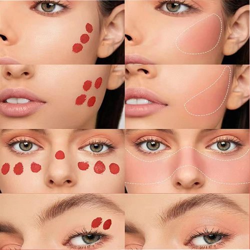 Yeweian Cream Blush Wand, Milk Liquid Blush Contour Wand with Cushion Applicator, Smooth Natural Blush Makeup Stick for Cheek Lip Eye, Lightweight, Easily Blendable,101 Ravishing,Nude Pink