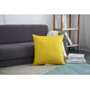 TangDepot Handmade Decorative Solid 100% Cotton Canvas Throw Pillow Covers /Pillow Shams, (18" x18" , Deep Yellow, 1 Count (Pack of 1))