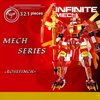 WULOBOOI Fire Mech Toy Building Blocks Set, Red Ninja Figure Warrior Hero Display Model Toy, Armored Battle Robot Adventure Playset Birthday Christmas Creative Gifts for Boys Girls