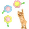 Rotatable Catnip Treat Ball for Cat, Wall-Mounted Edible Chew Toy, Safe Kitten Dental Ball for Hair Removal, Teeth Cleaning, Silvervine Lick Toy, Indoor Healthy Kitten Play, Catnip Toy with Wall Mount