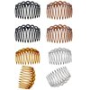 8 Pieces 11 Teeth Plastic Side Hair Twist Comb Hair Side Combs French Hair Side Combs Plastic Hair Comb Clip French Twist Combs Hair Clip Combs Hair Accessory for Women, 4 Colors