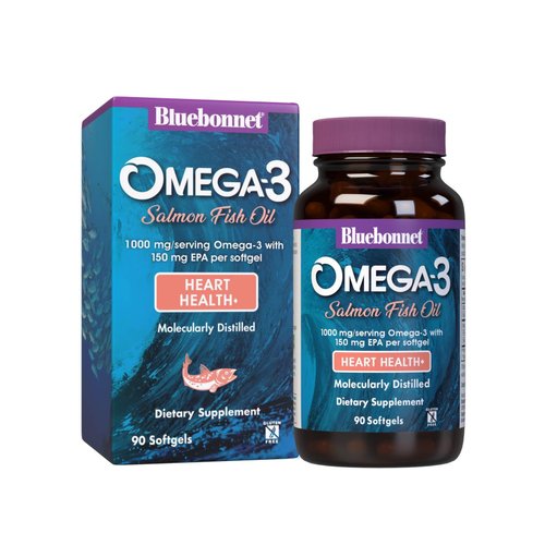 BlueBonnet Nutrition Omega-3 Salmon Oil Softgels, 90 Count