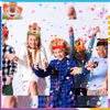 Woanger Circus Party Hats (32 Pcs), Cute Circus Crown Headbands with Ropes, Carnival Decorations for Kids Birthday Party Supply Costume