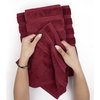 American Soft Linen Luxury Hand Towels for Bathroom, 100% Cotton Turkish 4 Piece Hand Towel Set, 600 GSM Hand Face Towels for Kitchen, Bordeaux Red Hand Towels
