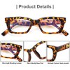 FEISEDY Nerdy Minimalist Design Rectangle Anti-Blue Light MEN WOMEN Nerdy Reading Glasses Computer Reader B9010 (Brown Tortoise, 2.0x)