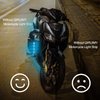16pcs Motorcycle LED Light Kit, QIRUIMY Motorcycle Lights Underglow Kit with APP/IR/RF Wireless Remote Control, Bluetooth Neon Lights Strips for Harley Davidson Honda Kawasaki Suzuki