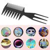 Haosie Wide Tooth Comb, Double Side Coloring Styling Comb, Plastic Hair Dye Comb, Floating Painting Comb, Marbling Combs for Salon Barbers Kids Artistic Accessory