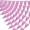 20M/65FT Pink Triangle Pennant Banner Flag Metallic Fabric Bunting Garland for Christmas Graduation Wedding Engagement Anniversary Bachelorette Birthday Bridal Shower Valentines Hen Party Supplies