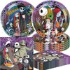 Omto 40pack Nightmare Before Christmas Party Supplies Party Supplies include 20 plates, 20 napkin for the Nightmare Before Christmas birthday party Decoration