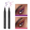 ilembane Shimmer Purple Pink Liquid Eyeliner, Easy to Apply Long lasting Glitter Makeup Metallic Satin, 2 Pcs Set