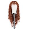 YXCHERISHAIR Curly Wigs for Black Women Ginger Afro Bomb Curly Wig with Bangs Long Curly Wavy Wig Synthetic Fiber Glueless Long Kinky Curly Hair (350, 24inch)