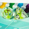 Cusdie 7-Die Dice DND, Polyhedral Dice Set Filled with Animal, for Role Playing Game Dungeons and Dragons D&D Dice MTG Pathfinder (Frog)