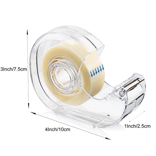 KIDMEN Invisible Tape,Writeable Tape，Repairable Tape for Office, Home, School，5 Dispensered Rolls, 0.7 x 1000 Inch