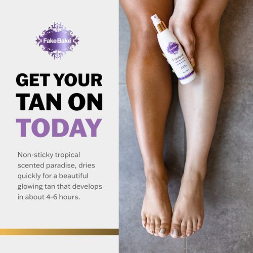 Fake Bake Flawless Self-Tanning Liquid Streak-Free, Long-Lasting Natural Glow For All Skin Tones - Sunless Tanner Includes Professional Mitt For Easy Application, Black Coconut Scent - 6 oz