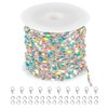 UMAOKANG 16.4 Feet Stainless Steel Chain for Jewelry Making Dainty Chain Necklace for Women Colorful Enamel Link Chain with Jump Rings and Lobster Clasps