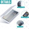 Queekay Playing Card Box Trading Card Case Card Storage Organizer 3.8 x 2.7 x 0.8 Inch Clear Card Case Empty Plastic Storage Box for Gaming Cards(15)