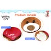 I Love You! 10'' Teddy Bear with Red Heart, Soft Plush Bear Doll Stuffed Animal Toys Valentines Day Decor Gifts for Her/Girlfriend Lover Mom Kids (Light Brown)
