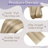 Full Shine Weft Human Hair Extensions Blonde Highlights Real Human Hair Weft Human Hair Extensions #27/613 Honey Blonde Mix Platinum Blonde Weft Hair Extensions Caramel Blonde Highlights Silky Straight 105g 18inch
