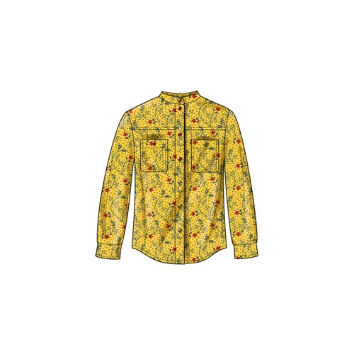 Simplicity Easy Unisex Shirts Sewing Pattern Packet, Design Code S9858, Sizes XS-S-M-L-XL-XXL, Multicolor