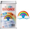 BioSwiss Bandages, Rainbow Shaped Self Adhesive Bandage, Latex Free Sterile Wound Care, Fun First Aid Kit Supplies for Kids, 50 Count