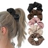 5 Pcs Satin Scrunchies, Silk Hair Elastic Scrunchie, Big Silk Satin Scrunchy Hair Bands Hair Accessories for Women and Girls Ponytail Holders Big Scrunchie for Sleep
