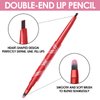FOCALLURE NOT YOUR Sweetheart Lip Liner, Duo-head Lip Liner Pencil with Brush, Ultra Fine Lip Pencil, Smooth, Define, Shape & Fill Lips, #06 HARDEST GOODBYE
