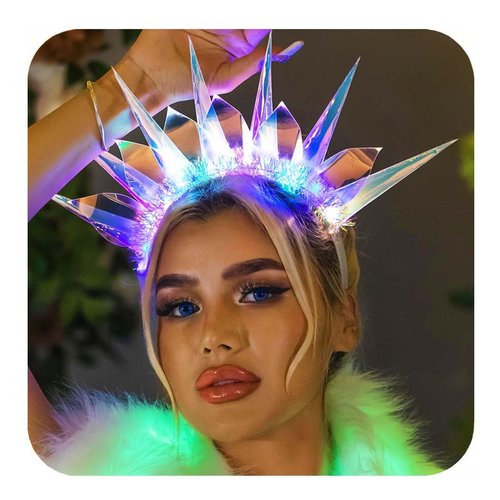 BARTOSI Light Up Headband LED Headpiece Glowing Hair Band Party Nightclub Rave Hair Accessories for Women
