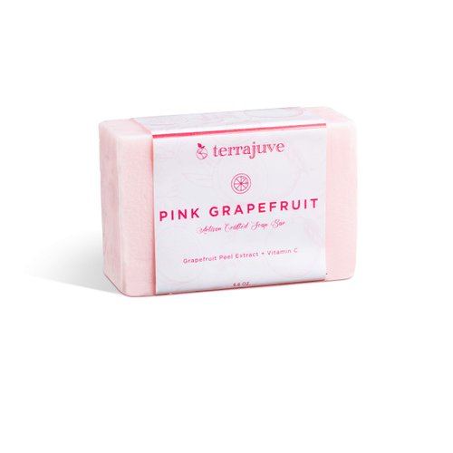 Terrajuve Vitamin C Triple Butter Soap (Grapefruit) - Organic, Moisturizing, and Refreshing Soap Bar
