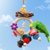Neeenn Bird Chewing Toys, Hanging Natural Materials Parrot Chew Toy, Bird Cage Accessories, Suitable for Small to Medium Birds Budgie Lovebirds Conures Parakeets Cockatiels
