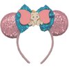 ZHENNAN Mouse Ears Headbands for Women, Glitter Elephant Bows Ears Headbands, Elephant Costume Cartoon Themed Events Birthday Party Decorations Hair Accessoires