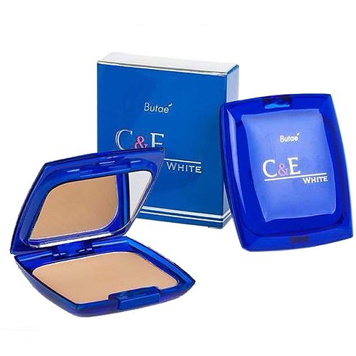 C & E White Oil Control Face Pressed Powder Foundation Compact, Covers Dark Spot & Wrinkle, Long Lasting, Natural Radiant Glowing Perfect Skin, Clean Matte Makeup No.1 Soft Beige 12 G./0.42 OZ