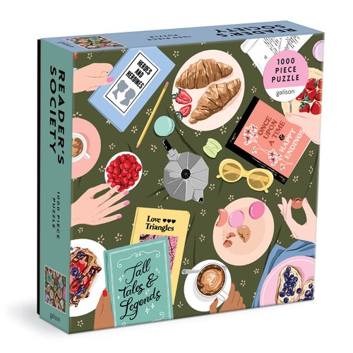 Galison Reader's Society 1000 Piece Puzzle from Galison - 1000 Piece Puzzle for Adults, Colorful Illustrations from Ana Hard, Thick and Sturdy Pieces, Great Gift Idea