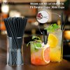 FAONIE 10 Inch Drinking Straws 250Pcs 10 Inch X 0.28 Inch (Red)